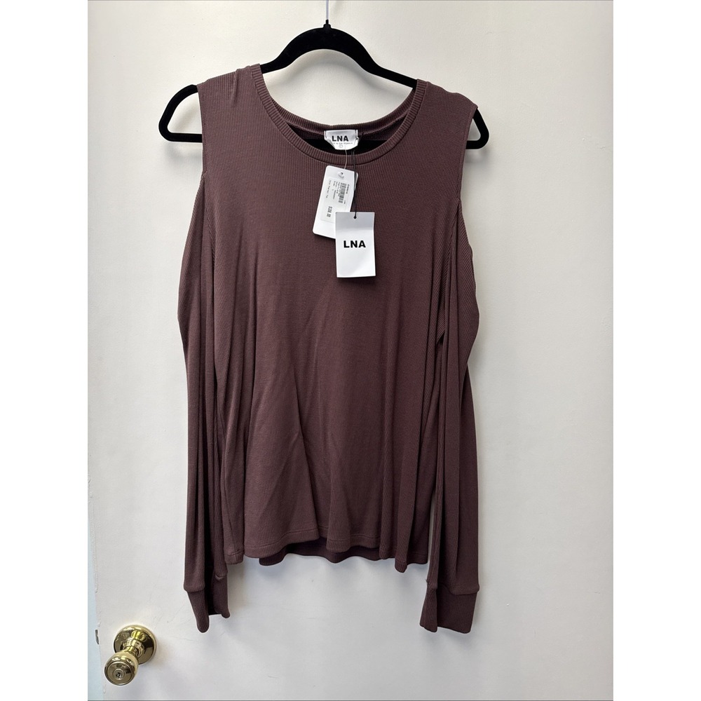 LNA Peek‎ A Boo Shoulder Shirt